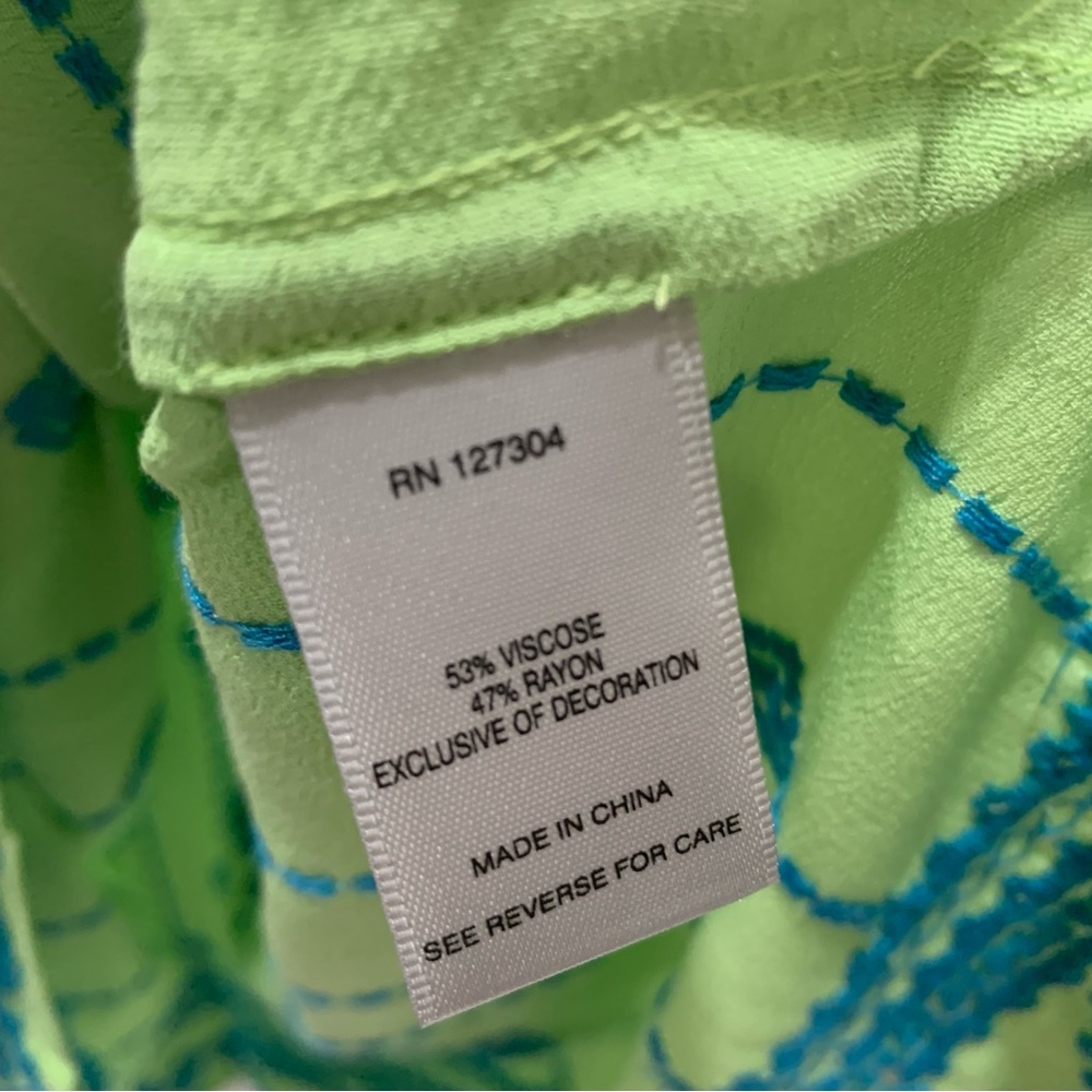 John Mark Embroidered Woven Multi Patchwork 2X Tu… - image 9